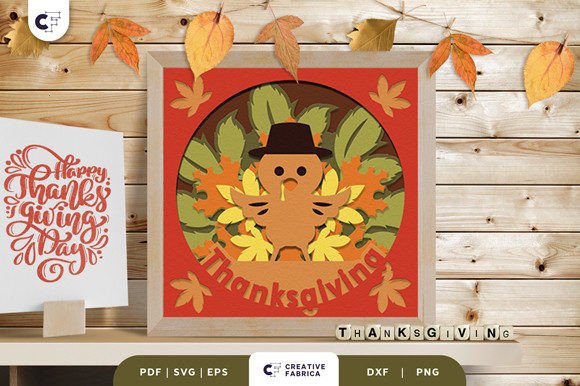 3D SVG Thanksgiving Turkey for Blog Headers
