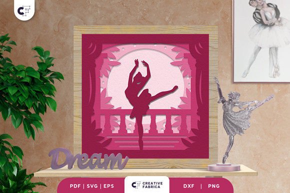 Ballerina Dance 3D SVG for Sports & Decor