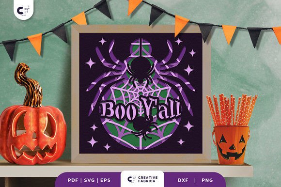 Boo Y'all 3D SVG for Halloween Shop Sales