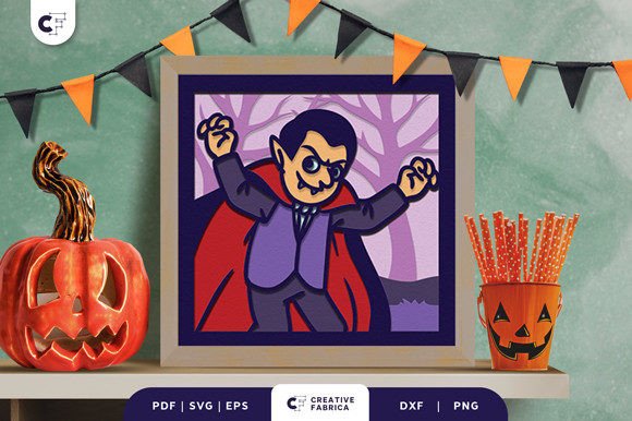 Cute Vampire 3D SVG for Halloween Branding