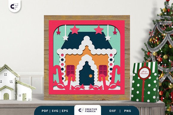Gingerbread House 3D Light Box: A Festive 3D SVG Review