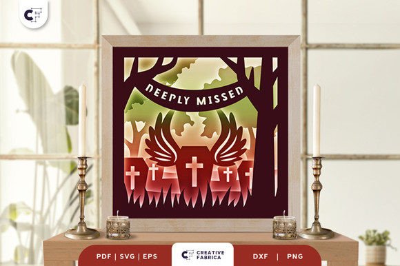 Graveyard Memorial Shadow Box: 3D SVG for Other Projects
