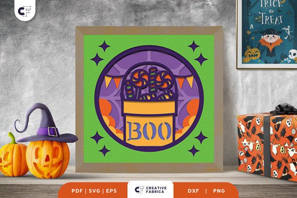 Halloween 3D SVG: Candy Bucket Shadow Box Review