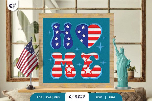 Independence Day 3D SVG for Bold Home Branding