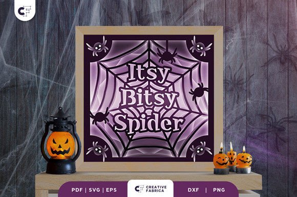 Itsy Bitsy Spider Web 3D SVG for Halloween Branding