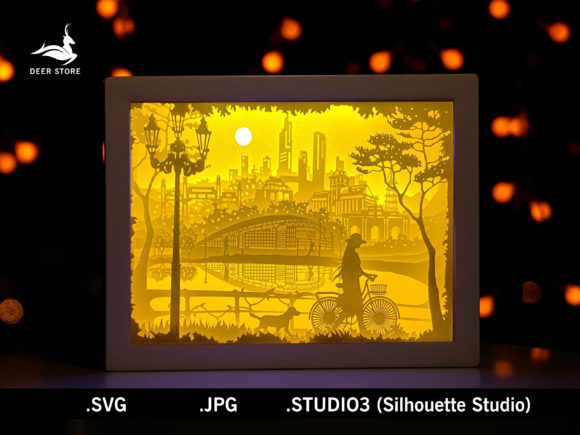 Paper Cut Light Box Template: 3D SVG for Shadow Boxes