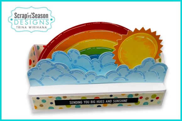 Slimline Popup Stage Card - Rainbow: 3D SVG Shapes