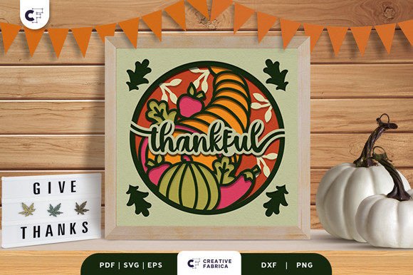 Thanksgiving 3D SVG Cornucopia for Branding